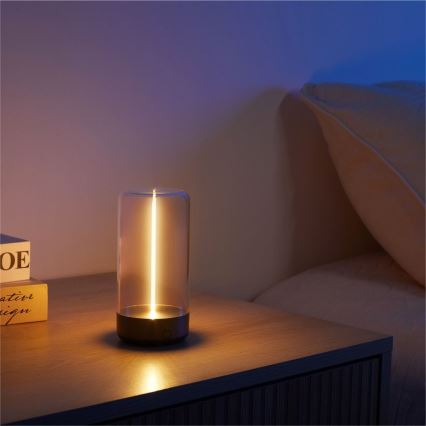 Zuma Line - LED Ściemnialna akumulatorowa lampa stołowa LED/0,5W/230V czarna IP54