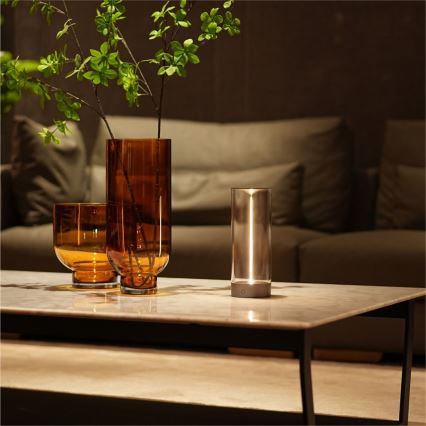 Zuma Line - LED Ściemnialna akumulatorowa lampa stołowa LED/1,2W/230V szara IP54