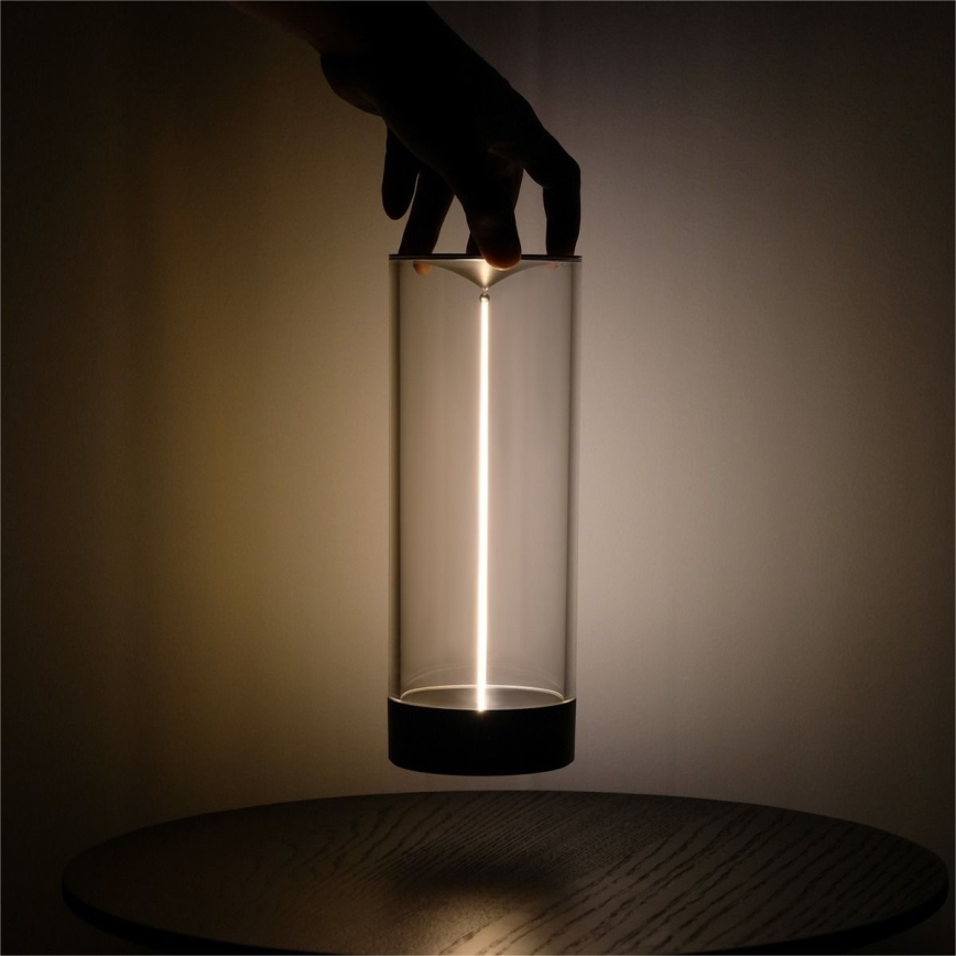 Zuma Line - LED Ściemnialna akumulatorowa lampa stołowa LED/1,2W/230V szara IP54