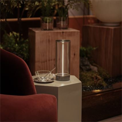 Zuma Line - LED Ściemnialna akumulatorowa lampa stołowa LED/1,2W/230V szara IP54