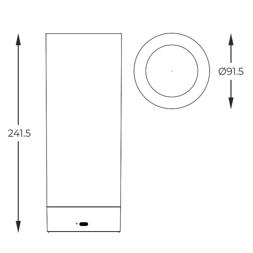 Zuma Line - LED Ściemnialna akumulatorowa lampa stołowa LED/1,2W/230V szara IP54