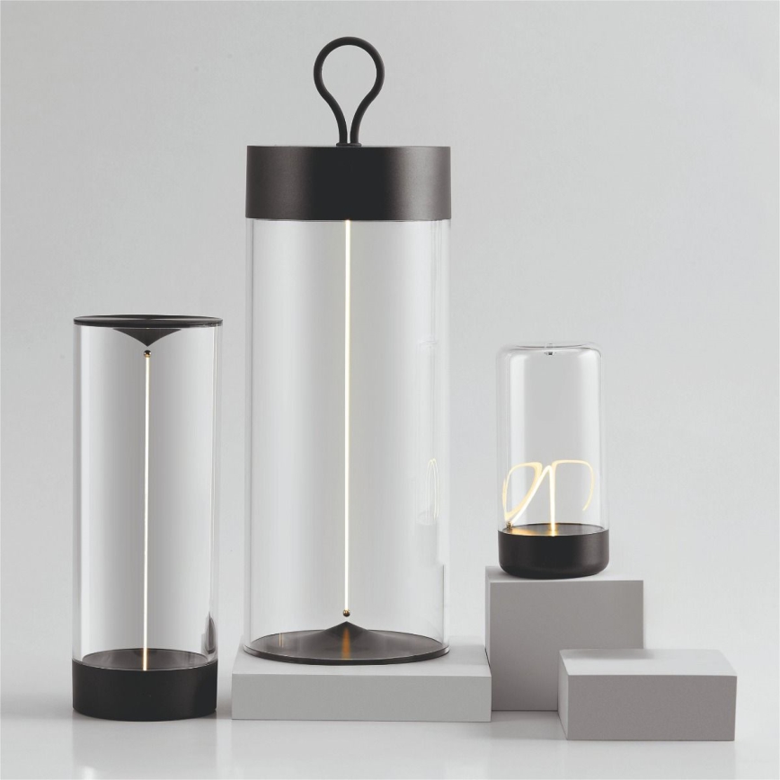 Zuma Line - LED Ściemnialna akumulatorowa lampa stołowa LED/1,2W/230V szara IP54