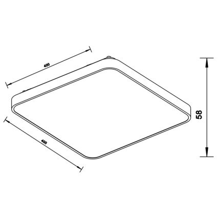 Zuma Line - LED Plafon LED/40W/230V chrom