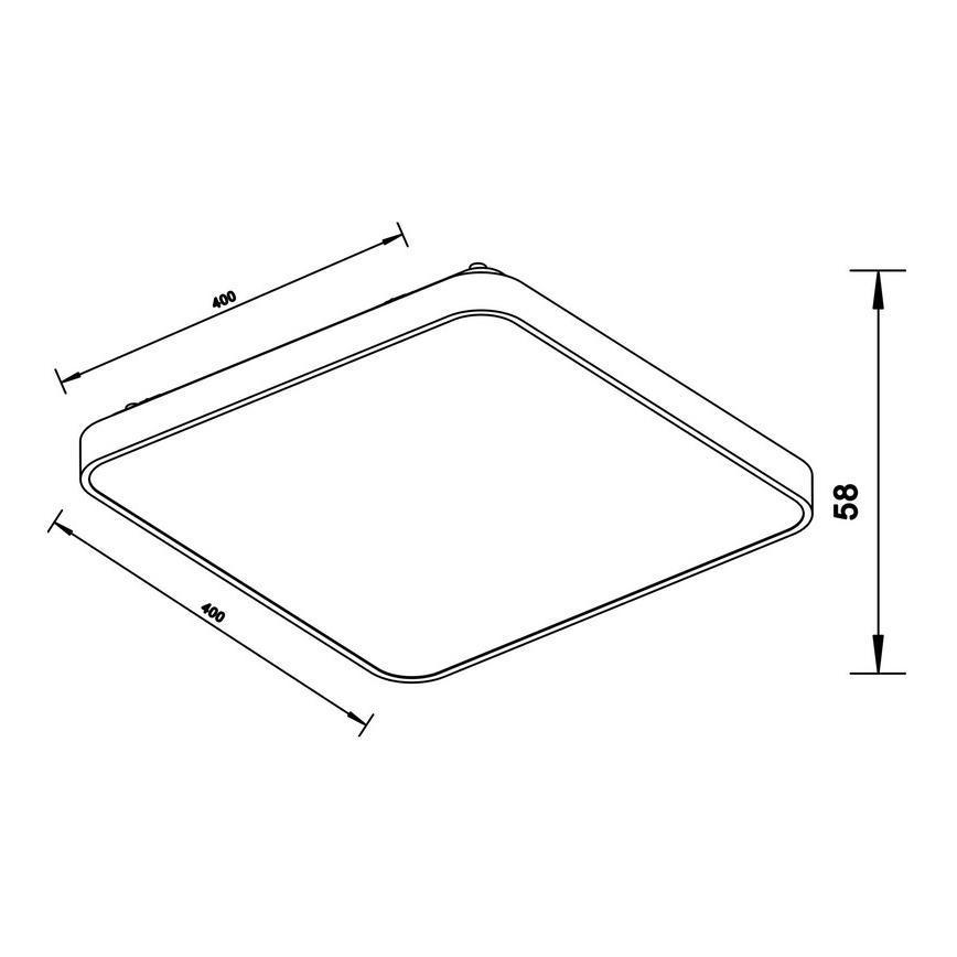 Zuma Line - LED Plafon LED/40W/230V chrom błyszczący