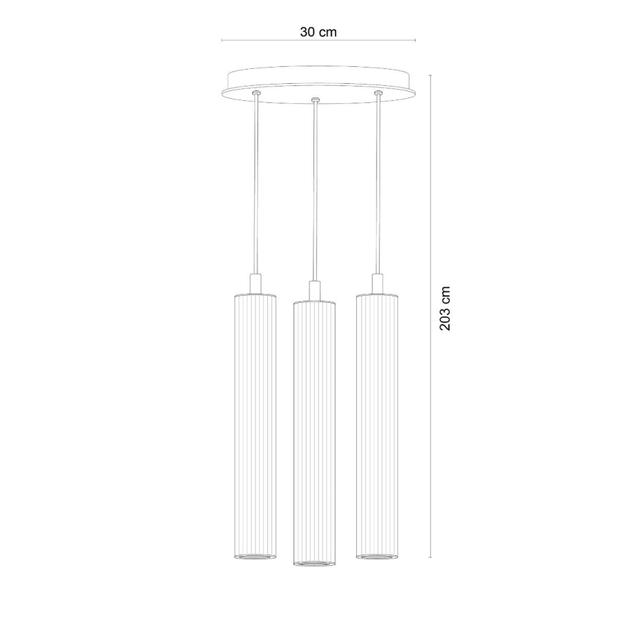 Zuma Line - Żyrandol na lince 3xE14/7W/230V złoty