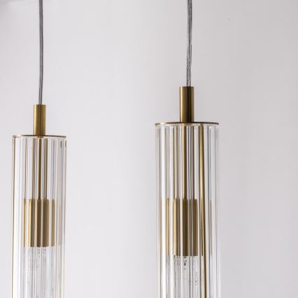 Zuma Line - Żyrandol na lince 4xE14/7W/230V złoty