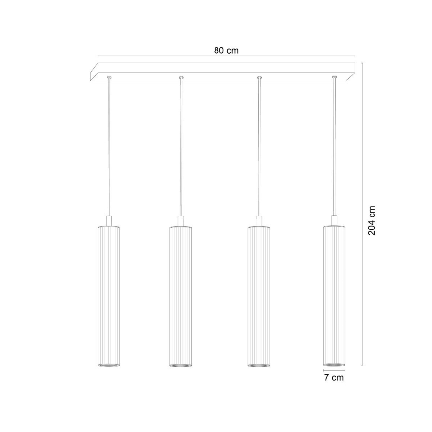 Zuma Line - Żyrandol na lince 4xE14/7W/230V złoty