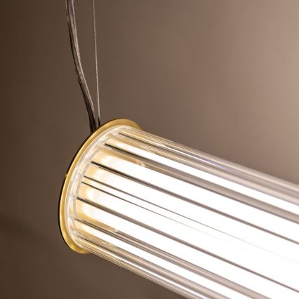 Zuma Line - LED Ściemnialny żyrandol na lince LED/39W/230V 2700-6500K złoty + pilot zdalnego sterowania