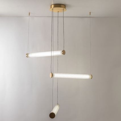 Zuma Line - ściemnialny żyrandol na lince LED/64W/230V 2700-6500K złoty + pilot zdalnego sterowania