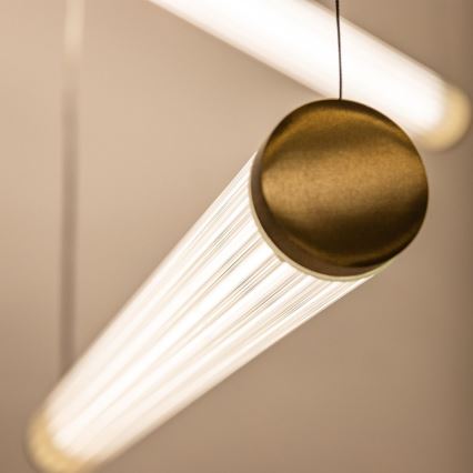 Zuma Line - ściemnialny żyrandol na lince LED/64W/230V 2700-6500K złoty + pilot zdalnego sterowania