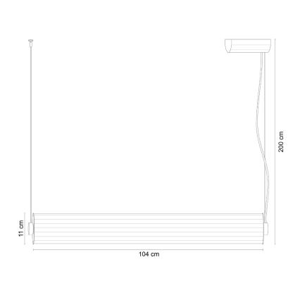 Zuma Line - ściemnialny żyrandol wiszący na lince LED/39W/230V 2700-6500K czarny + pilot zdalnego sterowania