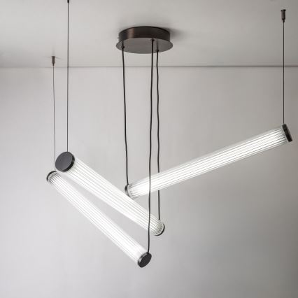 Zuma Line - LED ściemnialny żyrandol na linkach LED/64W/230V 2700-6500K czarny + pilot zdalnego sterowania