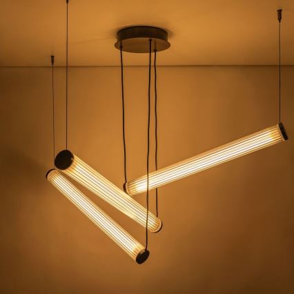 Zuma Line - LED ściemnialny żyrandol na linkach LED/64W/230V 2700-6500K czarny + pilot zdalnego sterowania