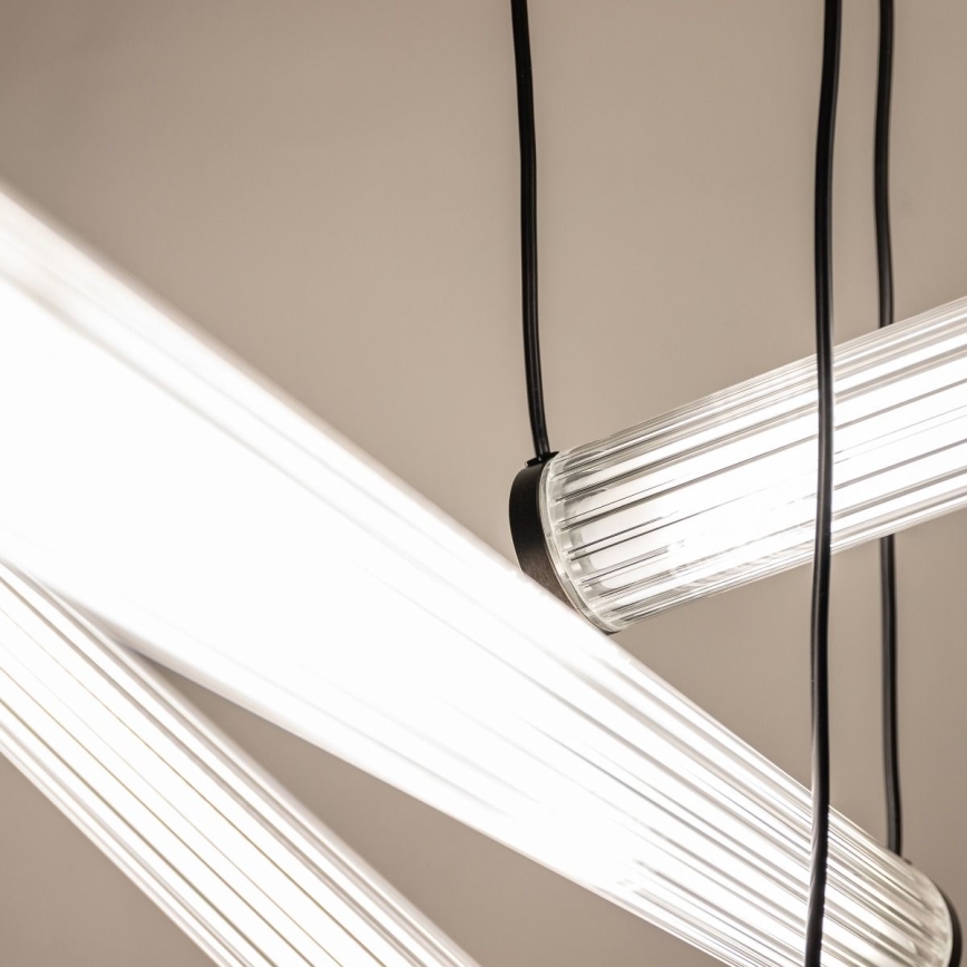 Zuma Line - LED ściemnialny żyrandol na linkach LED/64W/230V 2700-6500K czarny + pilot zdalnego sterowania