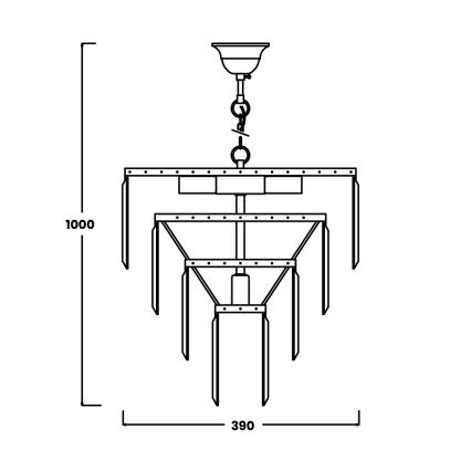 Zuma Line - Żyrandol na łańcuchu 5xE14/40W/230V