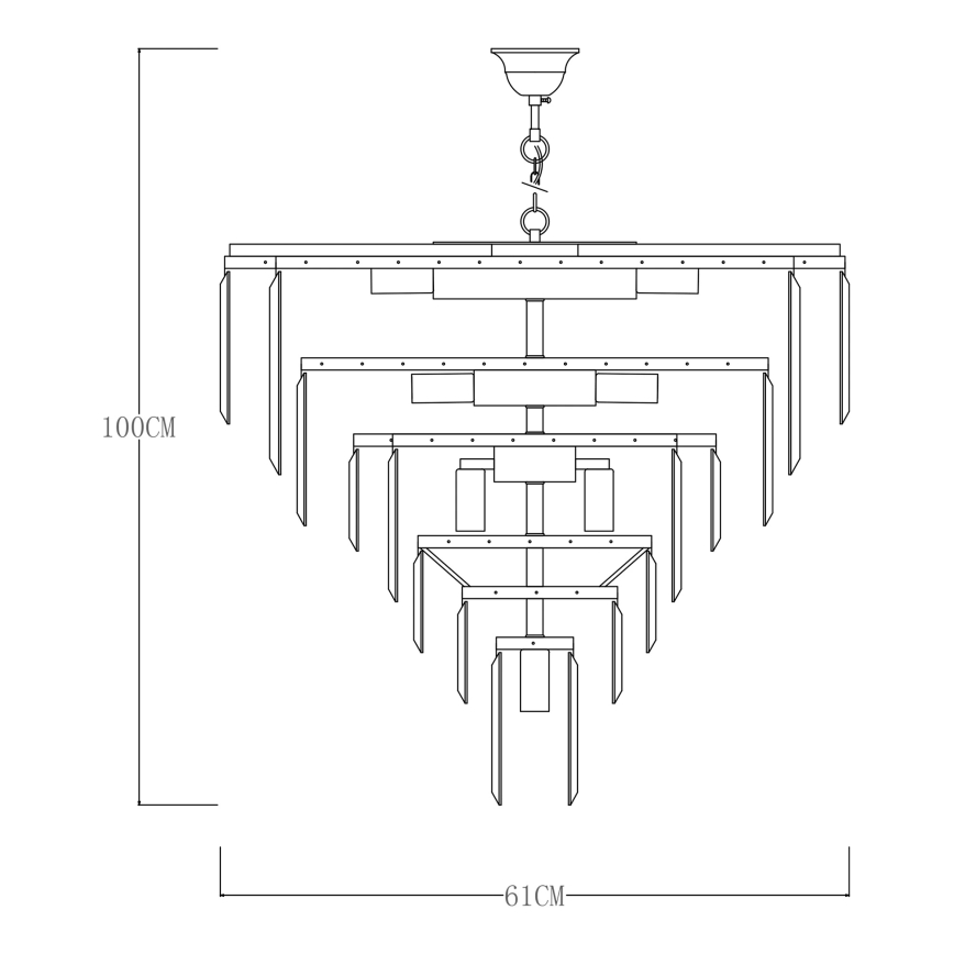 Zuma Line - Żyrandol na łańcuchu 20xE14/40W/230V złoty