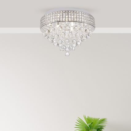 Zuma Line - Plafon 9xG9/25W/230V śr. 50 cm chrom błyszczący