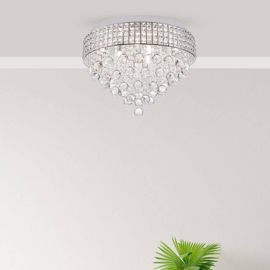Zuma Line - Plafon 9xG9/25W/230V śr. 50 cm chrom błyszczący