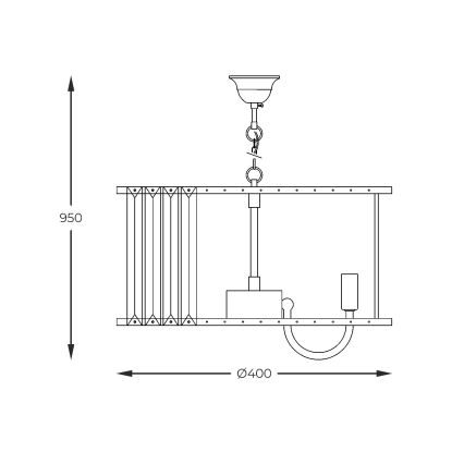 Zuma Line - Żyrandol na łańcuchu 6xE14/40W/230V złoty