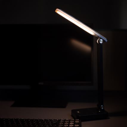 Zuma Line - LED akumulatorowa lampa stołowa LED/8W/1200 mAh 3000/4500/6000K CRI 90 czarny