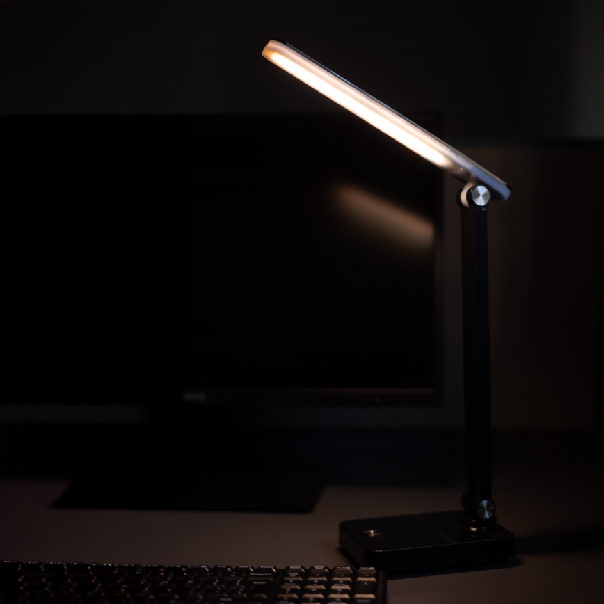 Zuma Line - LED akumulatorowa lampa stołowa LED/8W/1200 mAh 3000/4500/6000K CRI 90 czarny