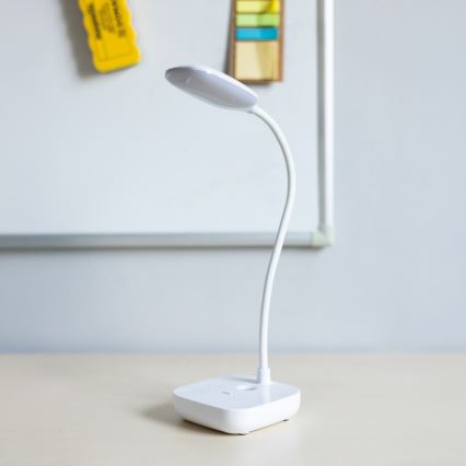 Zuma Line - LED akumulatorowa lampa stołowa LED/7W/1200 mAh 3000/4500/6000K CRI 90 biały