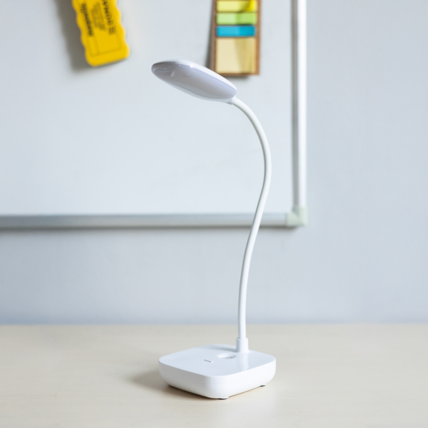 Zuma Line - LED akumulatorowa lampa stołowa LED/7W/1200 mAh 3000/4500/6000K CRI 90 biały