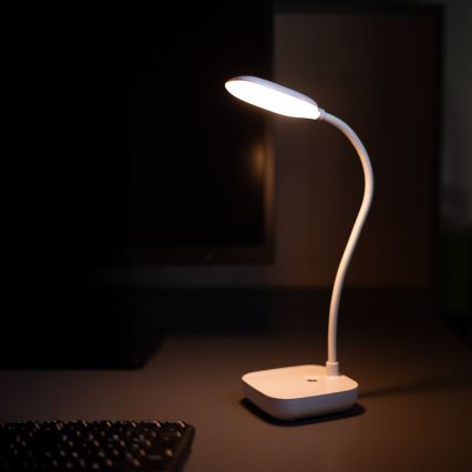 Zuma Line - LED akumulatorowa lampa stołowa LED/7W/1200 mAh 3000/4500/6000K CRI 90 biały