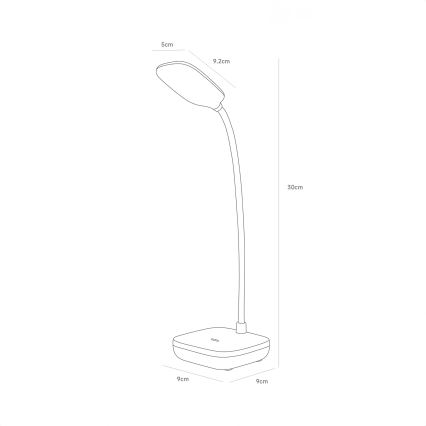 Zuma Line - LED akumulatorowa lampa stołowa LED/7W/1200 mAh 3000/4500/6000K CRI 90 biały