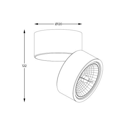Zuma Line - Oprawa punktowa 1xGU10-ES111/15W/230V czarna