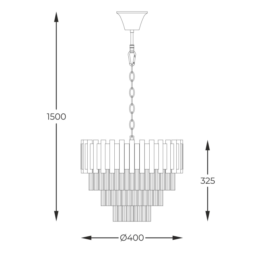 Zuma Line - Żyrandol na łańcuchu 4xE14/40W/230V złoty