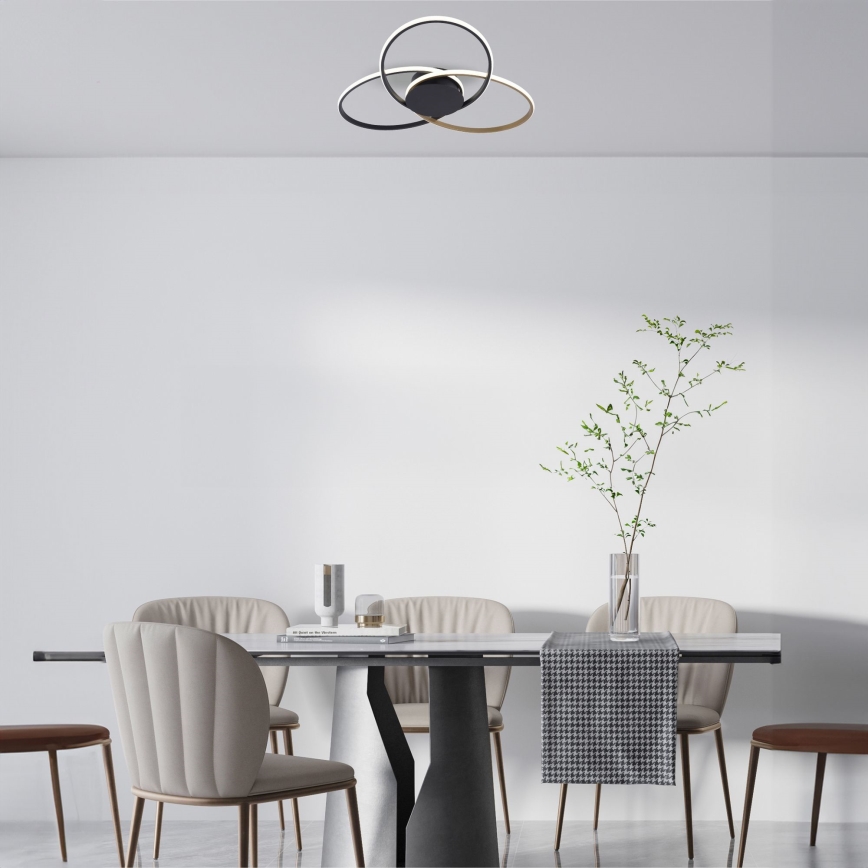 Zuma Line - LED Plafon LED/60W/230V 3000/4000/6000K czarny/złoty