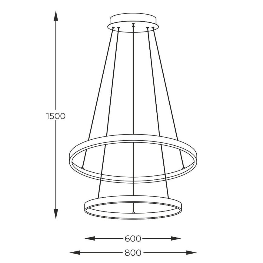 Zuma Line - LED Żyrandol na lince LED/60W/230V 3000/4000/6000K śr. 80 cm złoty