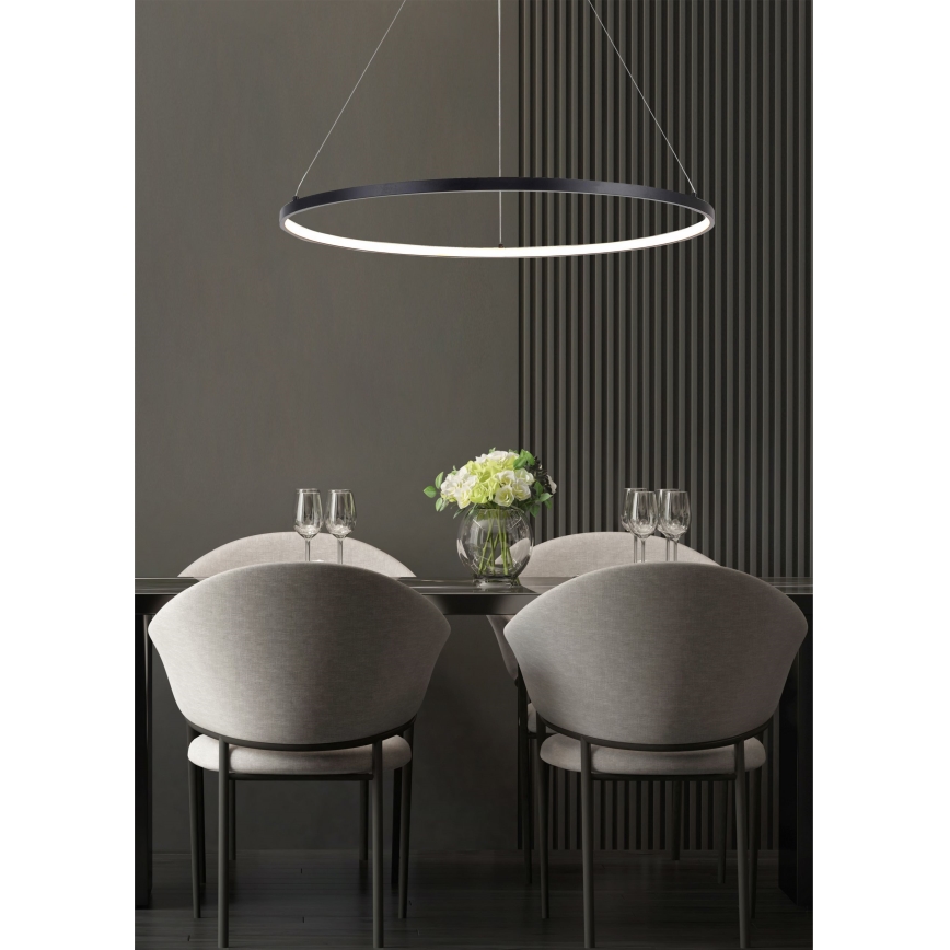 Zuma Line - LED Żyrandol na lince LED/28W/230V 3000/4000/6000K śr. 60 cm czarny
