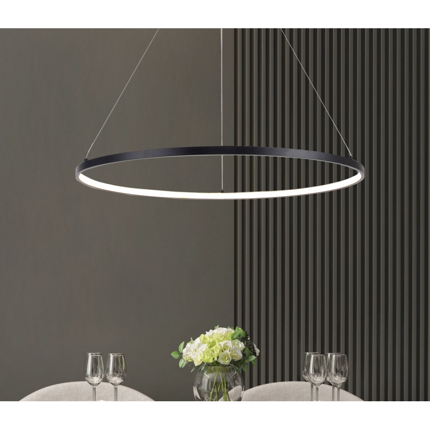 Zuma Line - LED Żyrandol na lince LED/28W/230V 3000/4000/6000K śr. 60 cm czarny