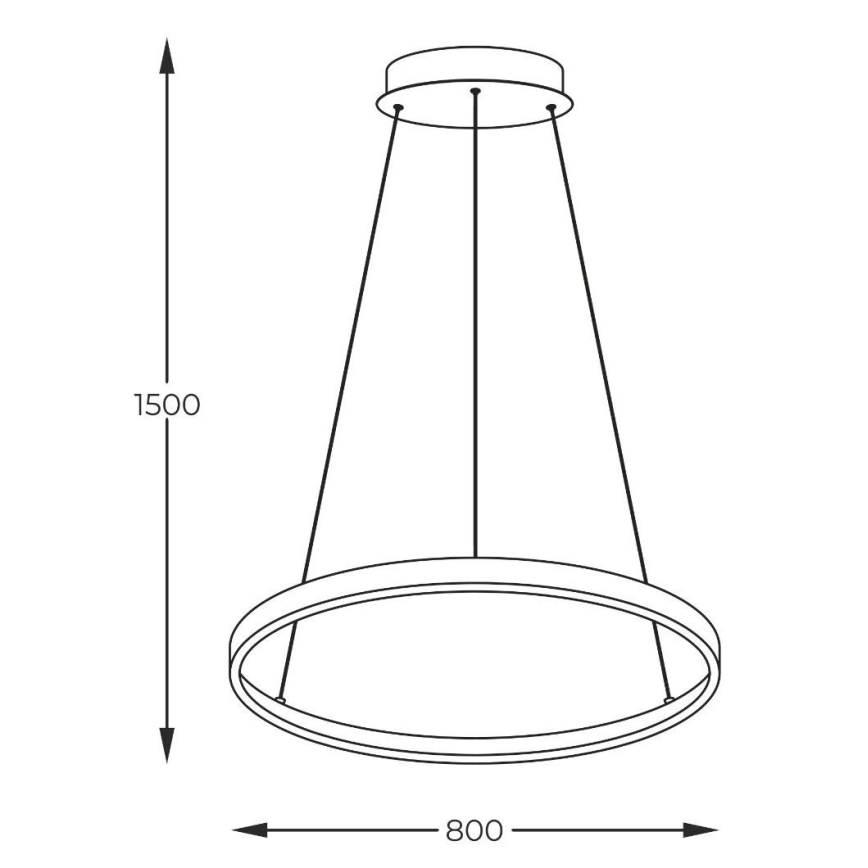 Zuma Line - Lampa wisząca LED na linkach LED/36W/230V 3000/4000/6000K śr. 80 cm złota