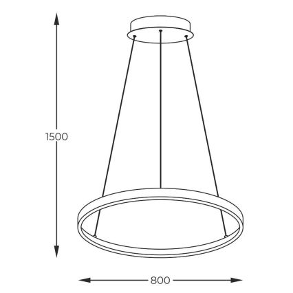 Zuma Line - LED Żyrandol na lince LED/36W/230V 3000/4000/6000K śr. 80 cm złoty