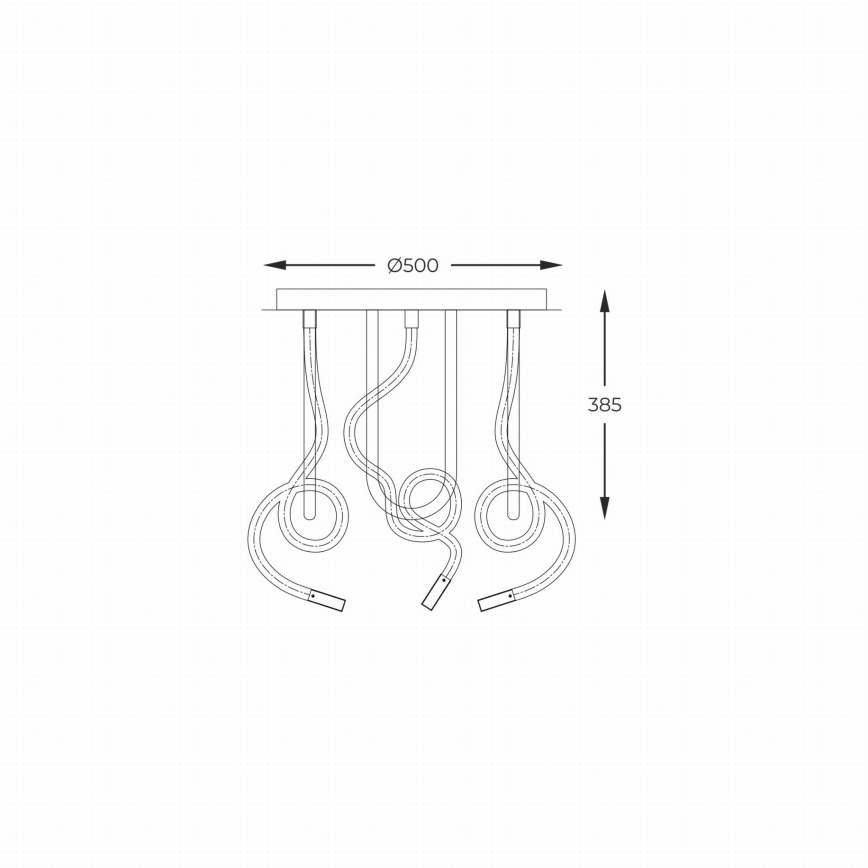 Zuma Line - LED Żyrandol natynkowy LED/45W/230V 3000/4000/6000K czarny