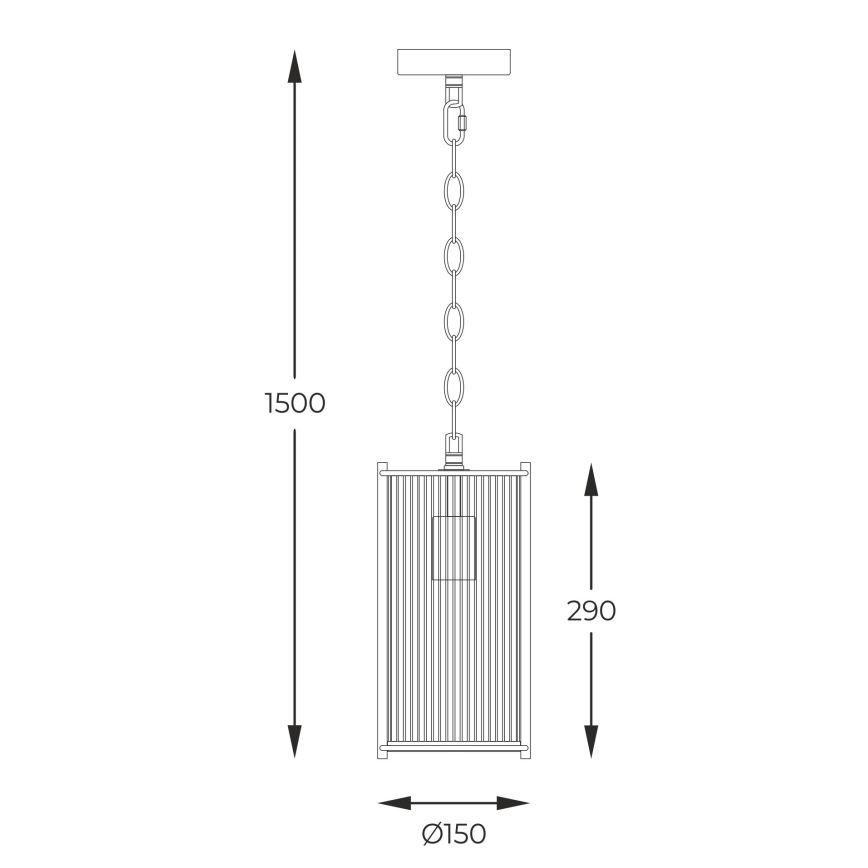 Zuma Line - Żyrandol na łańcuchu 1xE27/40W/230V chrom błyszczący