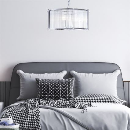 Zuma Line - Żyrandol na łańcuchu 3xE27/40W/230V chrom błyszczący