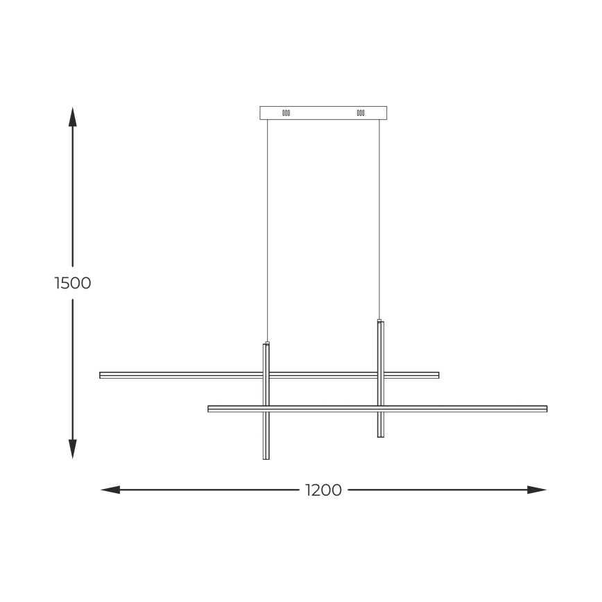 Zuma Line - LED Żyrandol na lince LED/42W/230V 3000/4000/6000K złoty