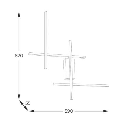 Zuma Line - LED Kinkiet LED/32W/230V 3000/4000/6000K złoty