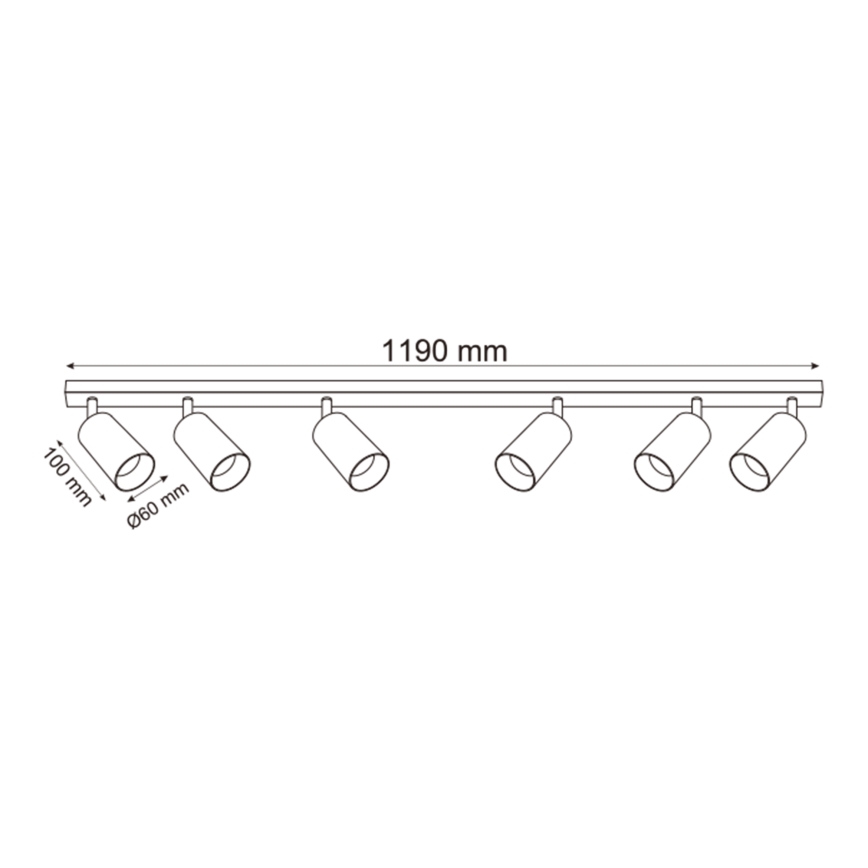 Zuma Line - Oświetlenie punktowe 6xGU10/50W/230V złoty