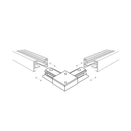 Zuma Line - Oświetlenie punktowe do systemu szynowego 6xGU10/10W/230V czarne + akcesoria do szyn