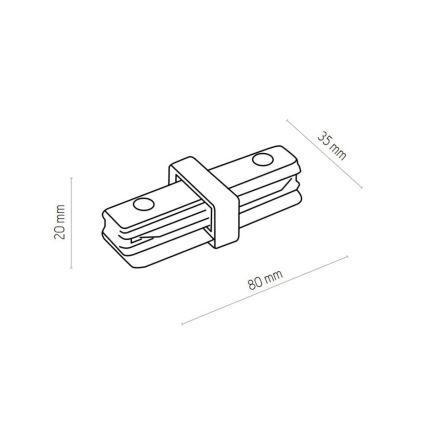 Zuma Line - Oświetlenie punktowe do systemu szynowego 8xGU10/10W/230V czarne + akcesoria do szyn