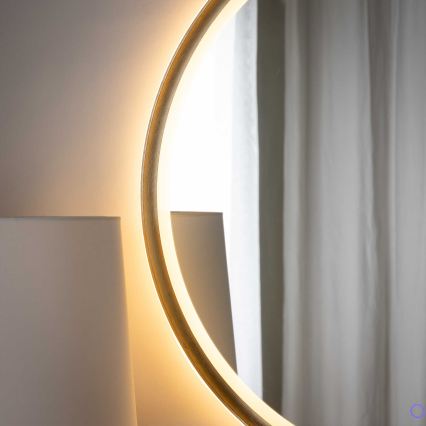 Zuma Line - Lustro łazienkowe naścienne z podświetleniem LED/36W/230V 3000/4000/6000K śr. 80 cm IP44 mosiądz