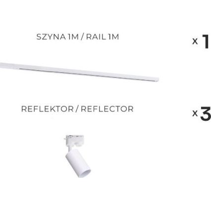Zuma Line - Oprawa punktowa w systemie szynowym 3xGU10/35W/230V biała