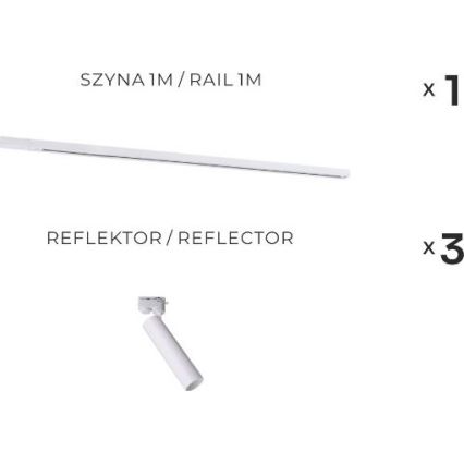Zuma Line - Oprawa punktowa w systemie szynowym 3xGU10/35W/230V biała