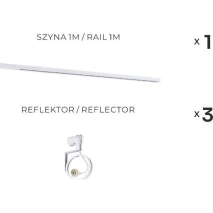 Zuma Line - Oprawa punktowa w systemie szynowym 3xGU10/15W/230V biała