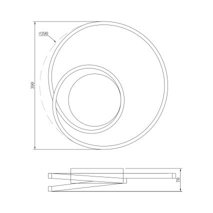 Zuma Line - LED Plafon LED/22W/230V biały